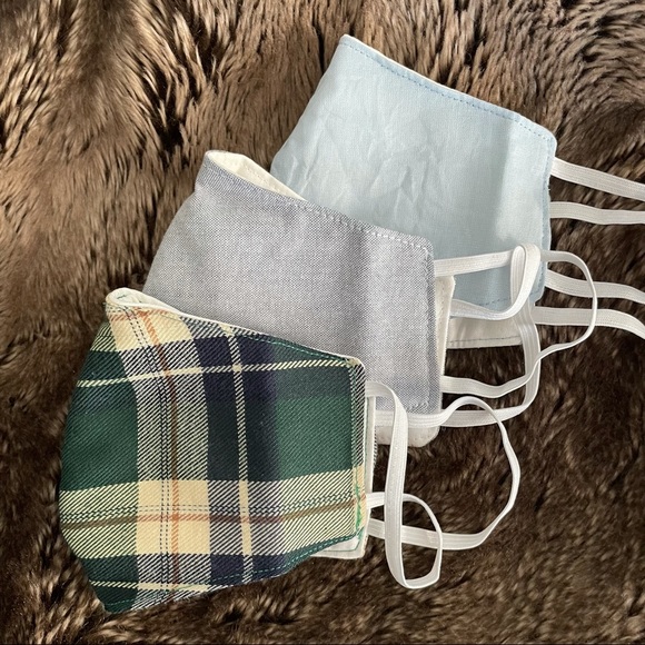 New 3 pack fabric double layer face masks - Picture 2 of 6